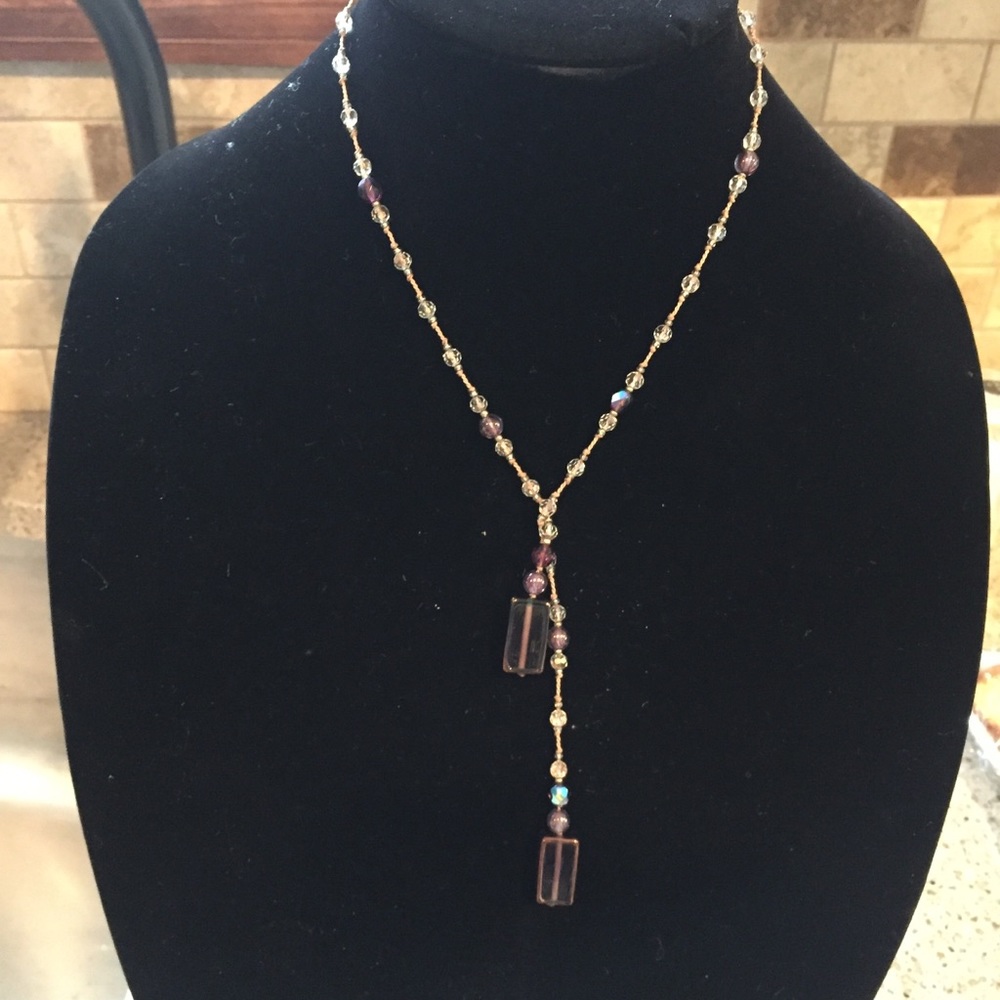 Multi color gem necklace
